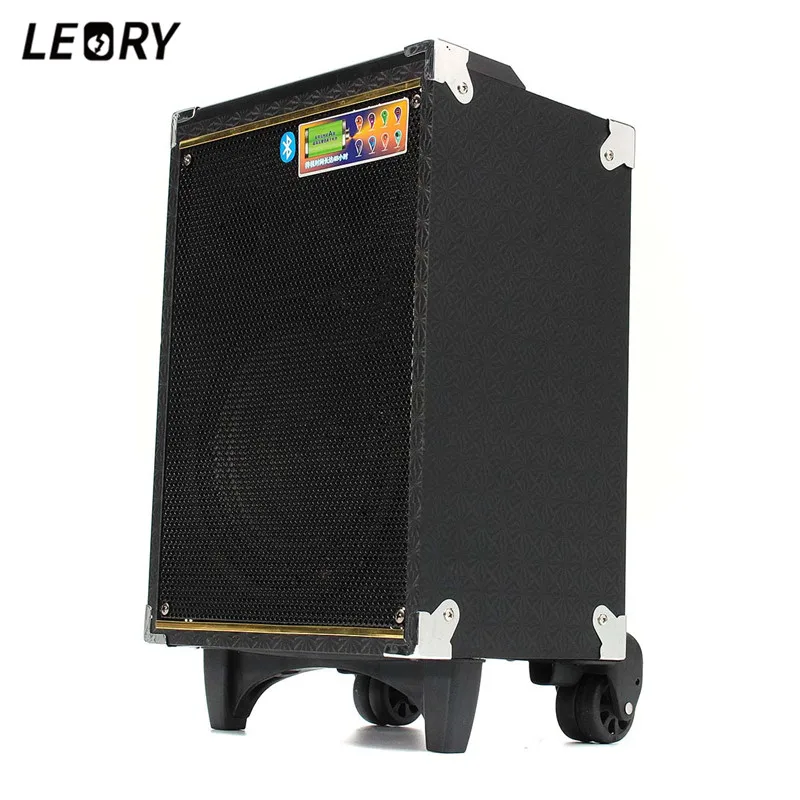 

LEORY CQ-08 Outdoor Speaker Handheld bluetooth Subwoofer with Microphone Karaoke Square Dance Soundbar Speaker TF Recording Play