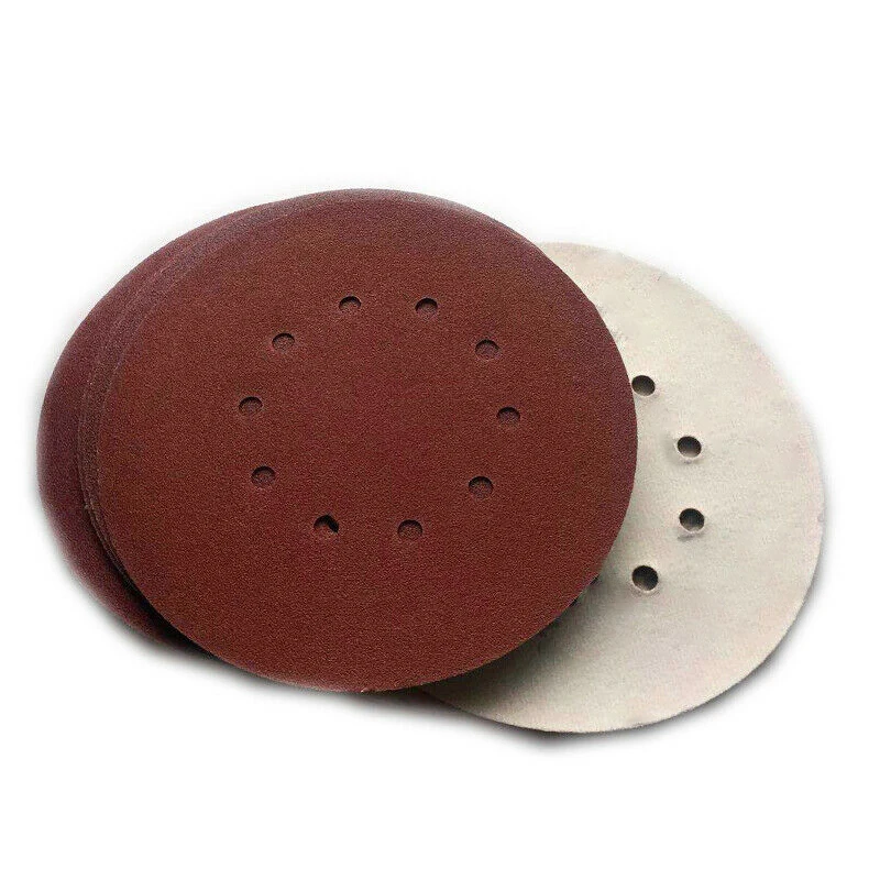

10 Pack 9 Inch Sanding Discs 10 Hole Grit Sandpaper Drywall Wood Polishing Polisher Aluminium oxide Tool Durable