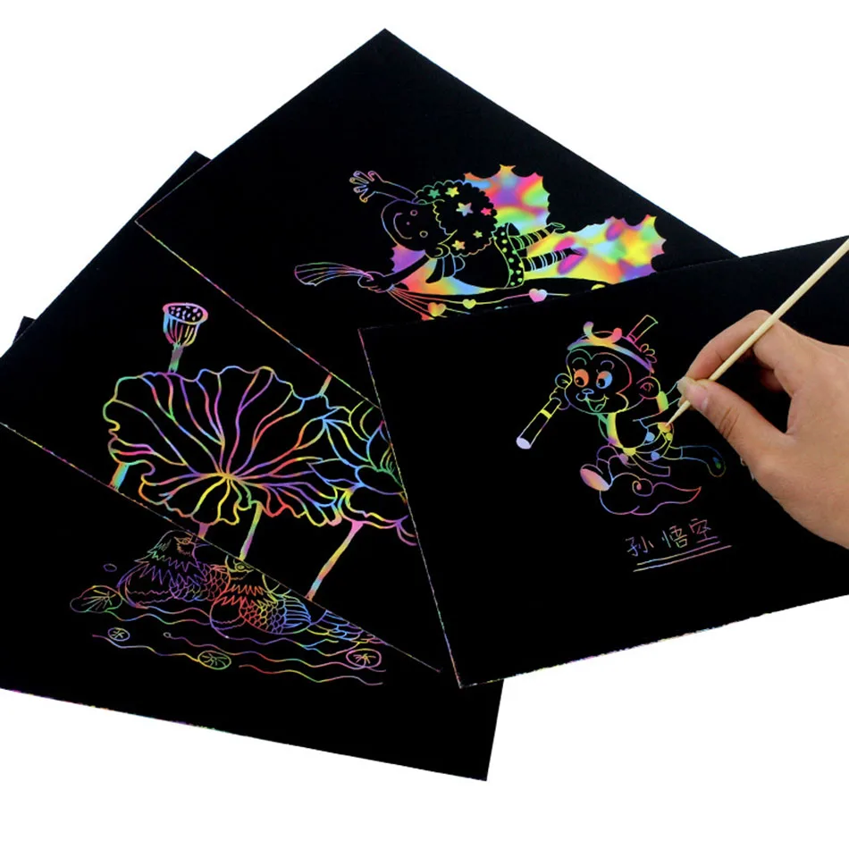 10 sheets DIY Cute Kawaii Graffiti Writing paper Black