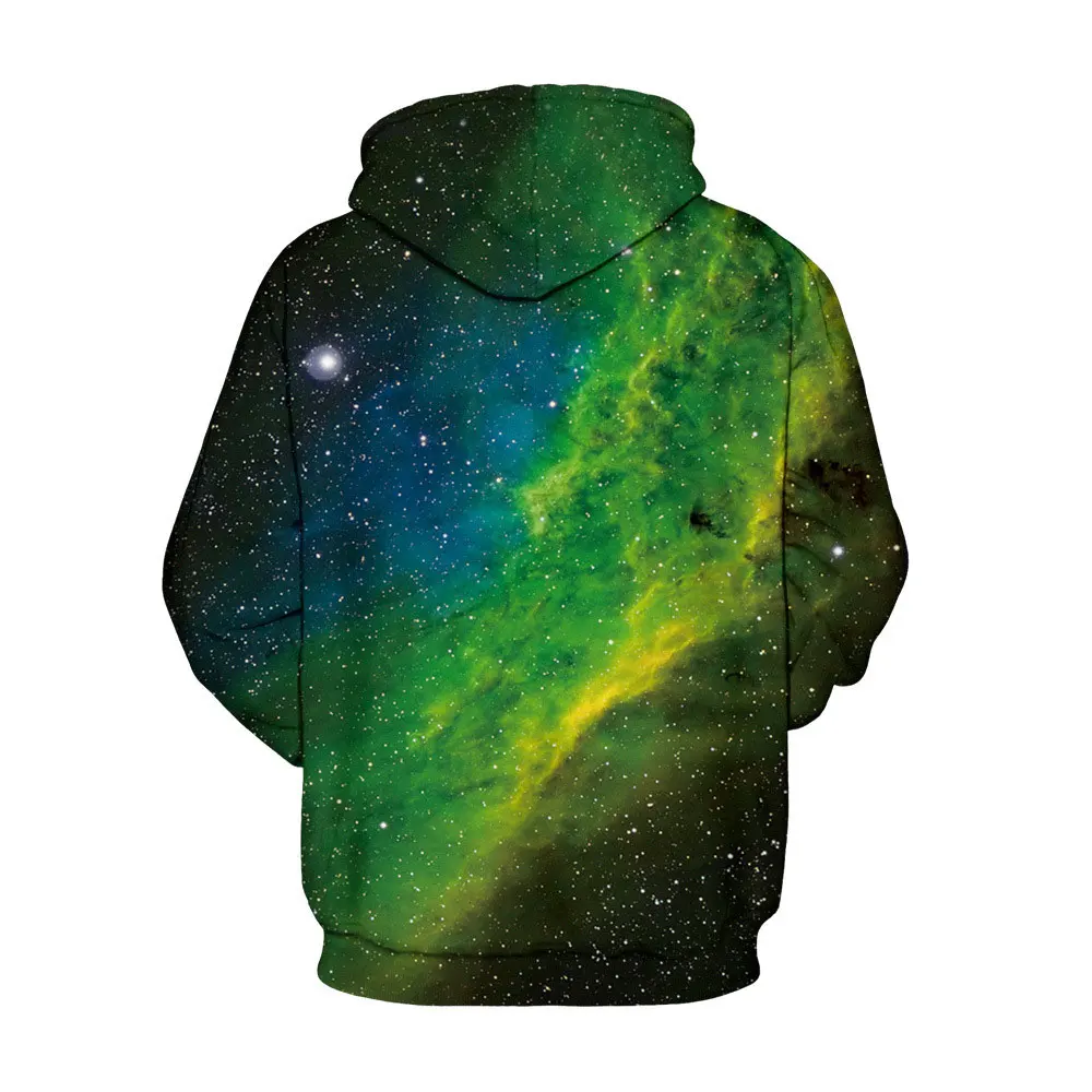 Jessingshow Для женщин Для мужчин 3D печатных зеленый Galaxy Толстовки Толстовка casualunisex Lover Верхняя часть одежды пуловер sudaderas Mujer