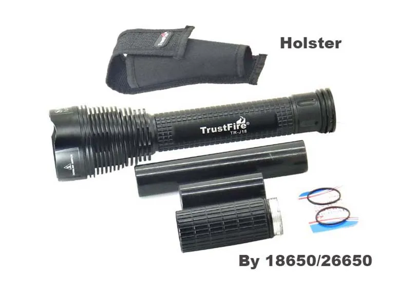 

TrustFire lantern J18 L2 5-Mode 7 LED 8000LM Flashlight lantern + Holster (Use 3 x 26650 or 3 x 18650)