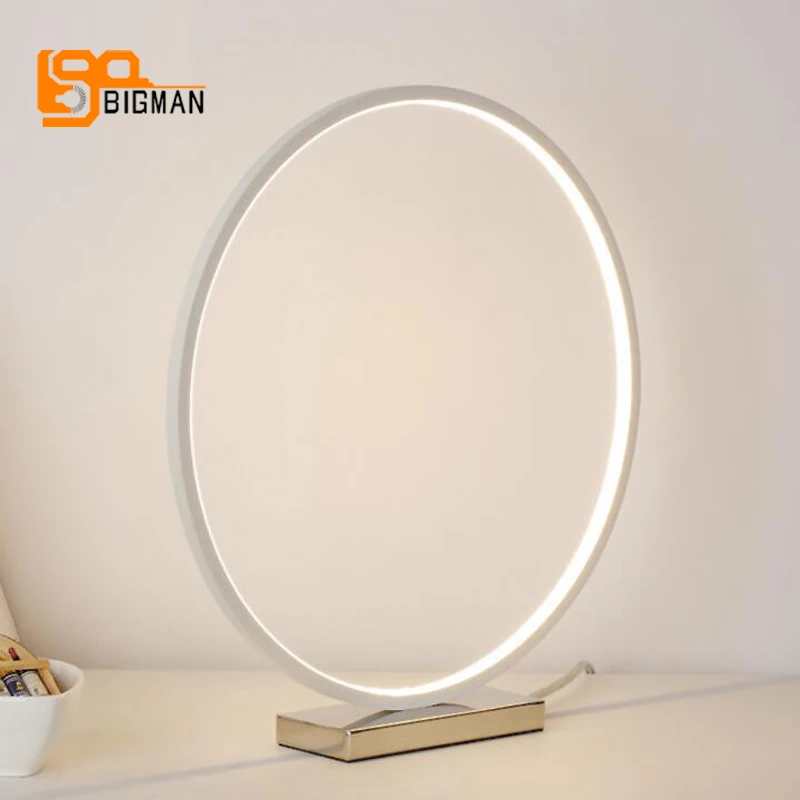 

ring design modern table light multi color table lamp for bedroom living lighting diameter 35cm
