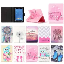 De lujo de LA PU Caso de la Cubierta de Cuero para la Tableta de 7 pulgadas Universal Casos Piel Protectora Android Tablet PC PAD 7 “accesorios M4D69D