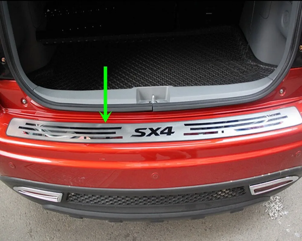 

For Suzuki SX4 2007 2008 2009 2010 2011 2012 2013 2014 2015 Back Bumper Rear trunk trim Sill Scuff Plate Protection pedal