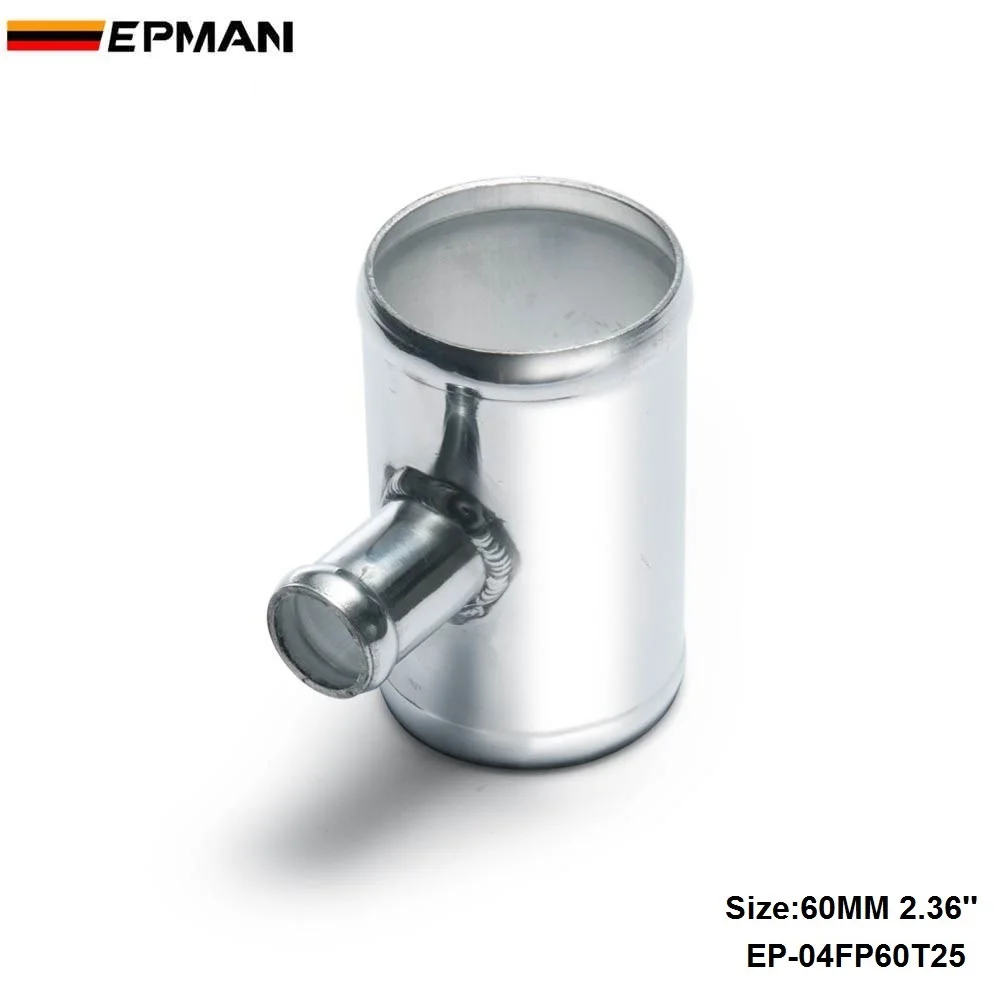 EPMAN Universal 51mm 2 Turbo Aluminum Flange Pipe Tube Ssqv Sqv BOV Blow Off Valve Silver