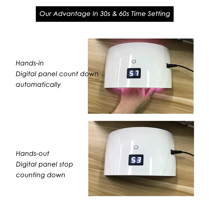 Лампа для маникюра clou beaute 36 Вт светодиодная лампа гель лака Сушилка ногтей вилка