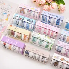 5 pcs/set washi tape foil thin sakura pink and white travel tape kawaii stickers scrapbooking masking tape fita adesiva stickers kawai pink printing japanese washi tape stickers for scrapbooking masking tape adesiva decorativa decorative scotch tape