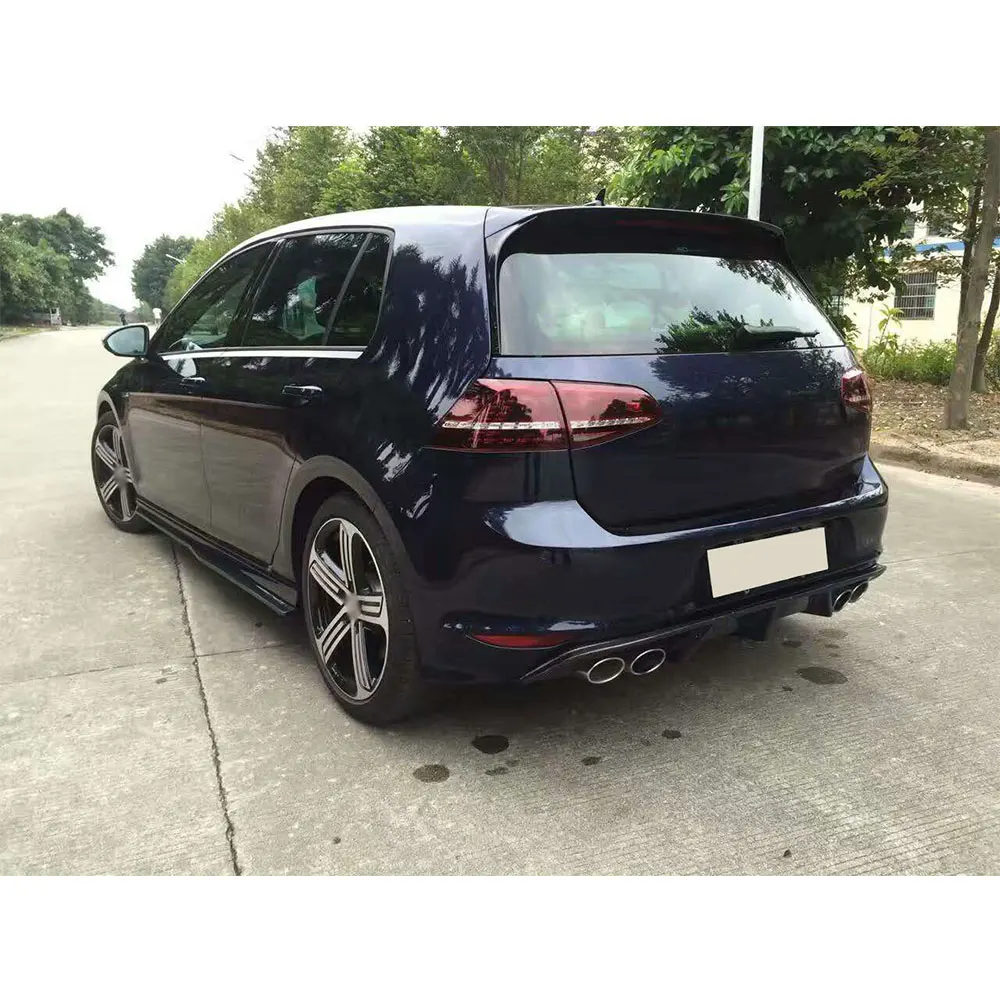 MK7 углеродного волокна диффузор губа на задний бампер для Volkswagen Golf 7 VII R Rline