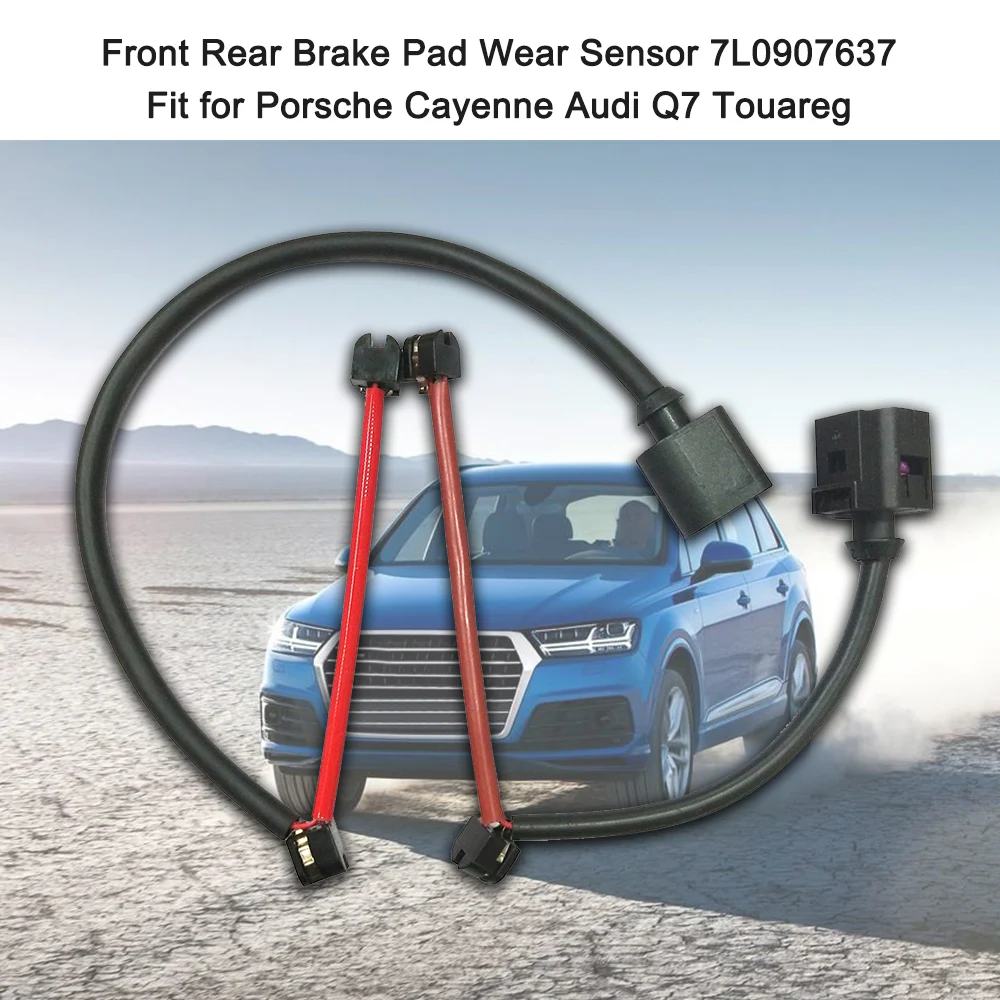 1 pair of Front Rear Brake Pad Wear Sensor 7L0907637 Fit for Porsche Cayenne Audi Q7 Auto Parts