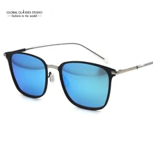 Металлическое ударное СУПЕР ТОНКОЕ солнцезащитное стекло es зеркальные линзы мужские спортивные солнцезащитные очки прямоугольной формы классический дизайн матовые черные и синие линзы RST032