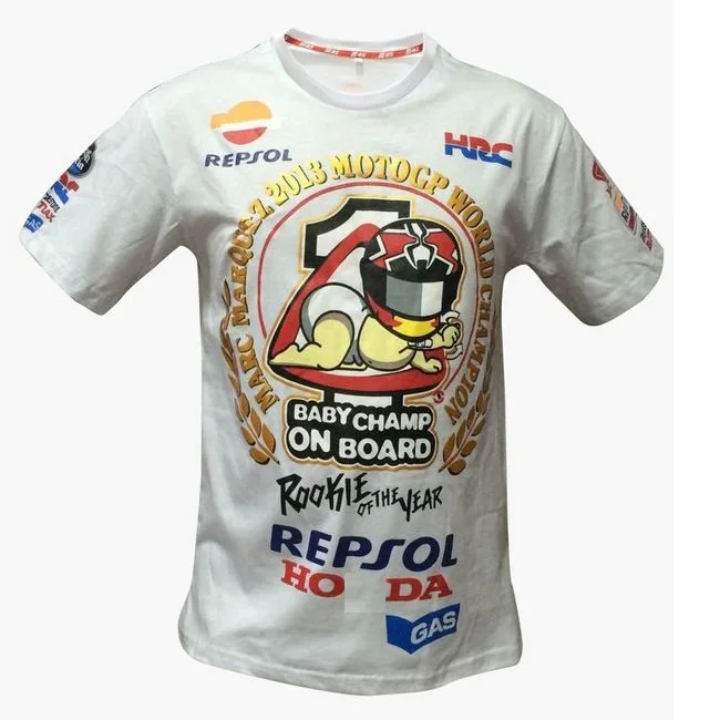 Baby Champ Board 2013 World Champion Marc Marquez T Shirt Repsol GAS MotoGP T Shirts New Men's Clothing Casual T Shirts|clothing|t-shirt keychainclothing point of AliExpress