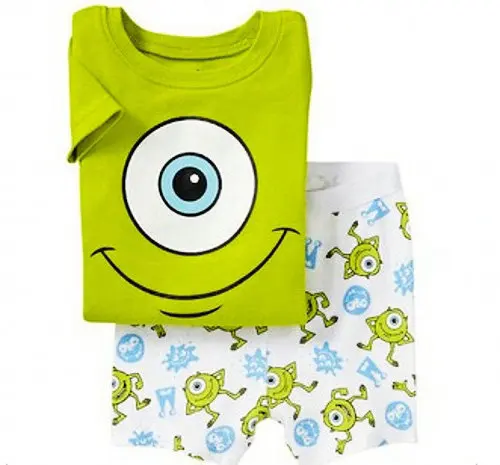 NEW Children Pajamas Set Cartoon Cotton Pants Short-sleeve Kid`s Clothing Casual Nightwear Anime Home Wear Baby Clothes - Цвет: color at picture