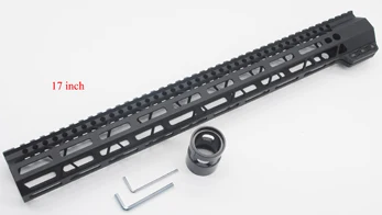 TriRock черный анодированный 7 ''9'' 10 ''11'' 12 ''13,5'' 15 ''17'' дюймовый M-lok зажимной стиль поручень Пикатинни система крепления - Цвет: 17 inch