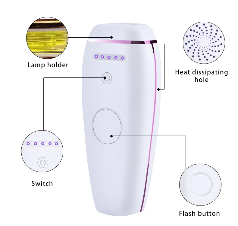 500000 Flashes Laser Depilator IPL Epilator Permanent Hair Removal Touch Body Leg Bikini Trimmer Photoepilator For Women