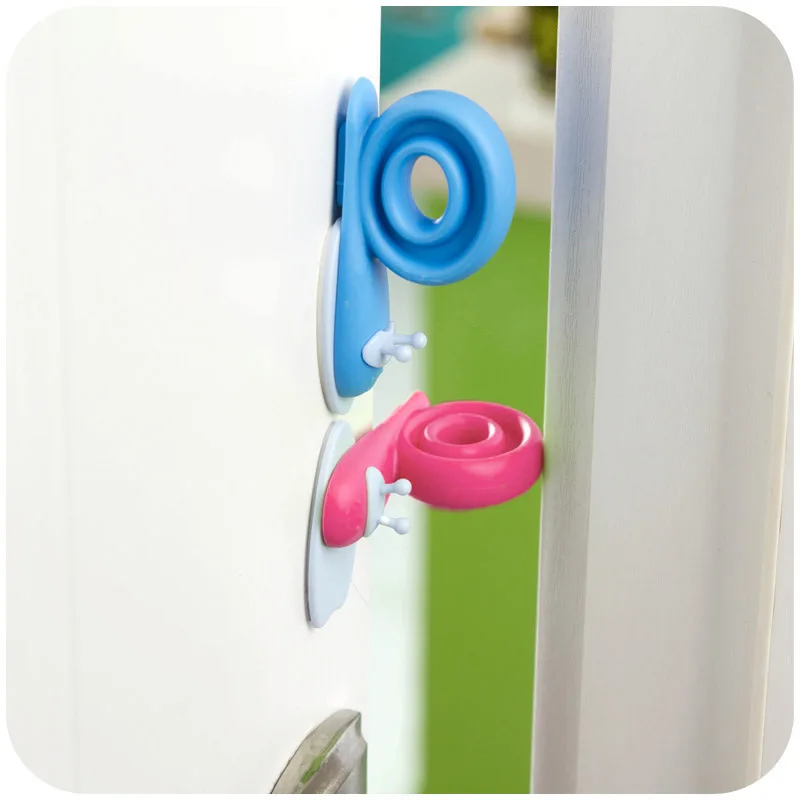 

3pcs Cartoon Snail Doorstop Safety Protection Collision Angle Silicone Rotatable Security Door Card Kids Home C62