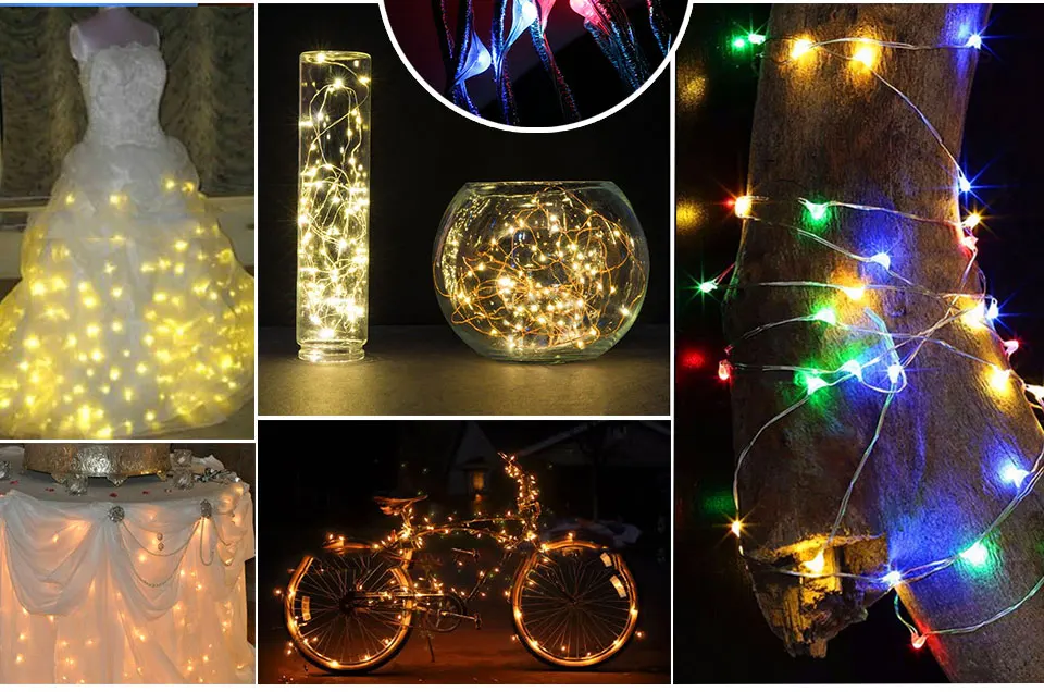 Vacamm LED RGB Водонепроницаемый Holiday освещения лоза форма для Фея Рождественская елка свадьбы Крытый/Открытый украшения сада