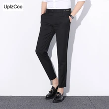 UplzCoo2019 новые мужские брюки тонкие весенние и летние тонкие черные деловые мужские брюки мужские повседневные брюки FM102