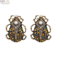 JUJIA, 3 цвета, хорошее качество, новые модные женские серьги-гвоздики с кристаллами для женщин, модные серьги