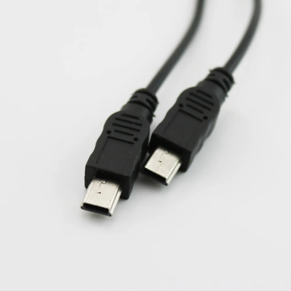 Mini usb female to 2 male cable 4 