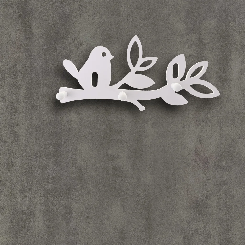 Birds Design Clothes Coat Hooks Towel Hook Wall Shelves Keys Hooks Scarf Handbag Bag Hanger