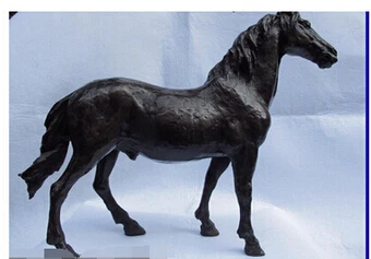

Copper Crafts Brass decoration Fine Brass Western exquisite Copper Bronze Carving Steed war Horse sculpture art Statue