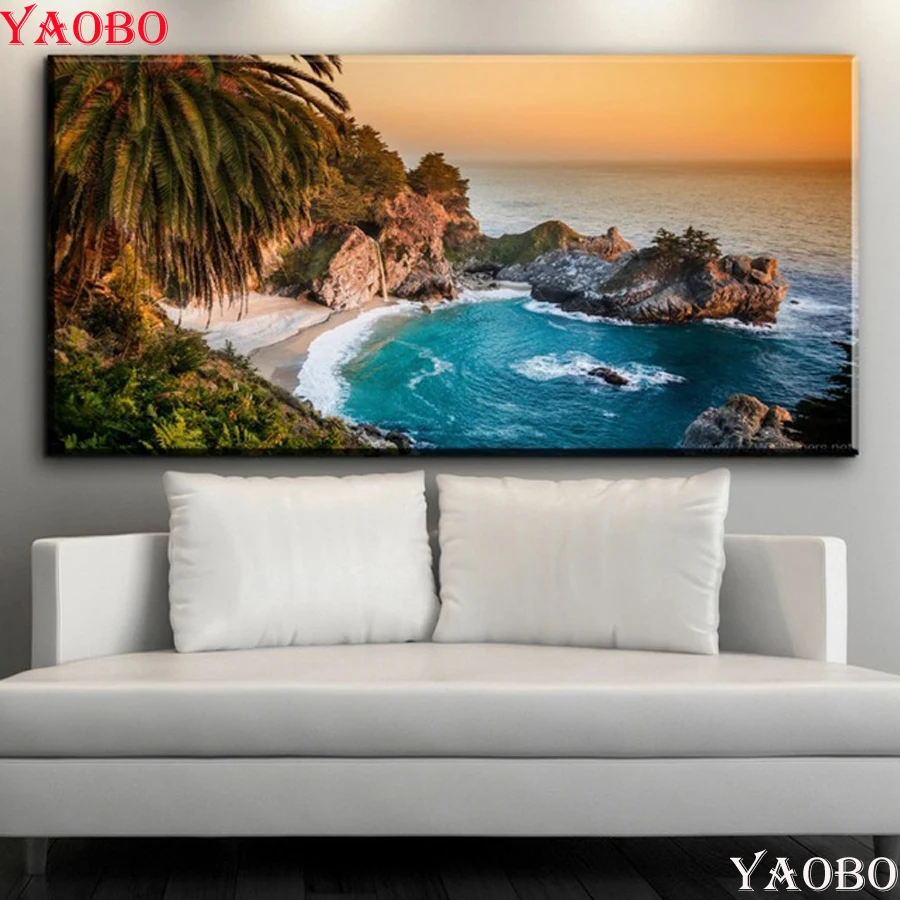 DIY Алмазная Картина Пейзаж 5D алмазная вышивка Стразы значок 3d полный квадратный