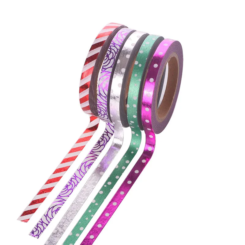 

Bronzing and Paper DIY Diary Album Decorative Tape 5 Roll Set