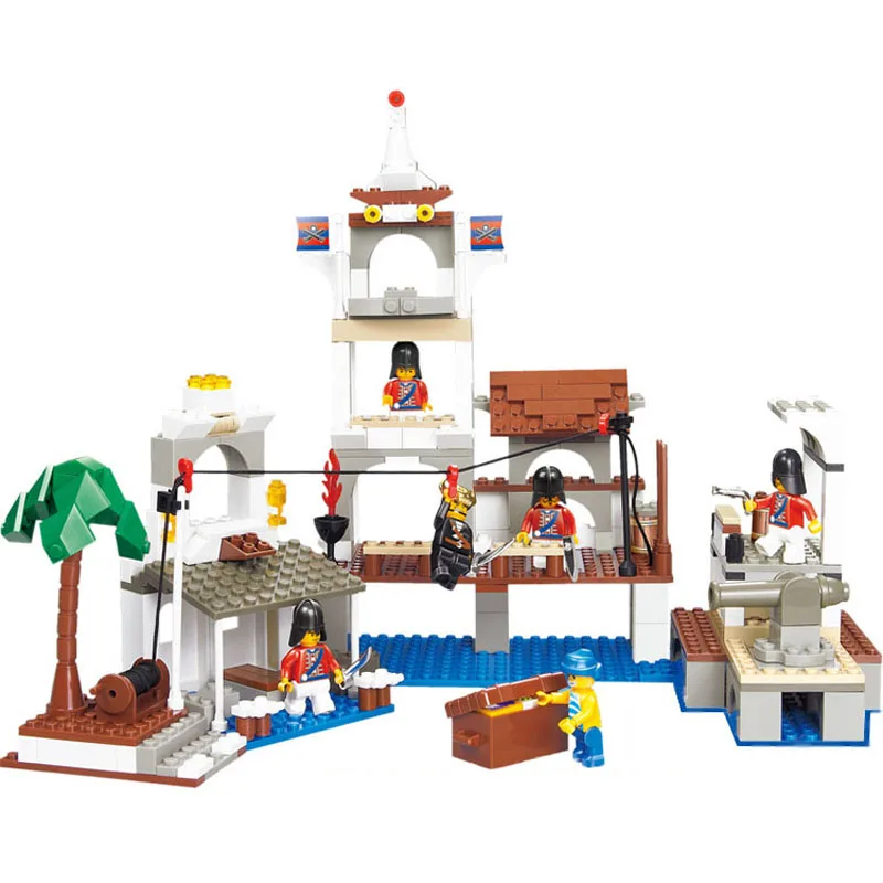 

339Pcs Piece Pirates Ship Building Blocks Compatible Legoings Educational DIY Toy Model Building Kits Simulation Toys Gifts