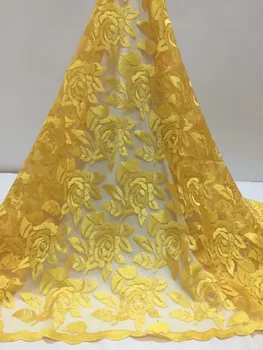 

Embroidery-Beads African Green High Quality French Tulle Lace Fabric 2019 New Arrival African stones Lace Fabric YDFE221