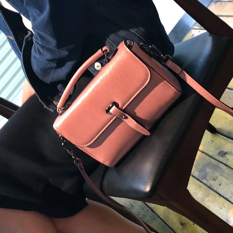 

LKX Designers Brand Genuine Leather Womens Handbags Vintage Female Handbag Mini Shoulder Lady Bag Woman Messenger Hand Bags