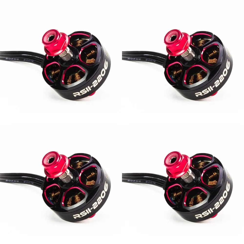 4 шт. Emax RSII 2206 бесщеточный мотор 3-6S 1700/1900kv 2-4S 2300/2700kv двигатели для FPV квадрокоптера