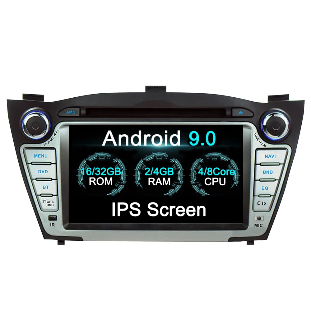 Android 9 0 2 Din Автомобильный gps навигация dvd плеер GPS для Hyundai IX35/TUCSON 2009 2015