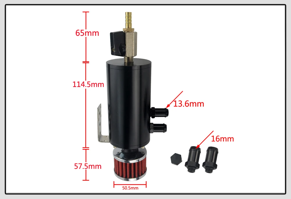 Универсальный 2 порта матовый с толку маслоотделитель catch can tank с дыхательным фильтром обратный клапан вентилируемый для Honda B/D серии