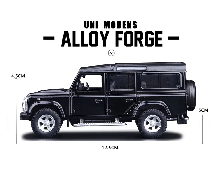 Точная имитация эксклюзивный Diecasts& Toy Vehicles: RMZ городской автомобиль Стайлинг Defender внедорожный 1:36 сплав модель автомобиля SUV тяните назад Автомобили