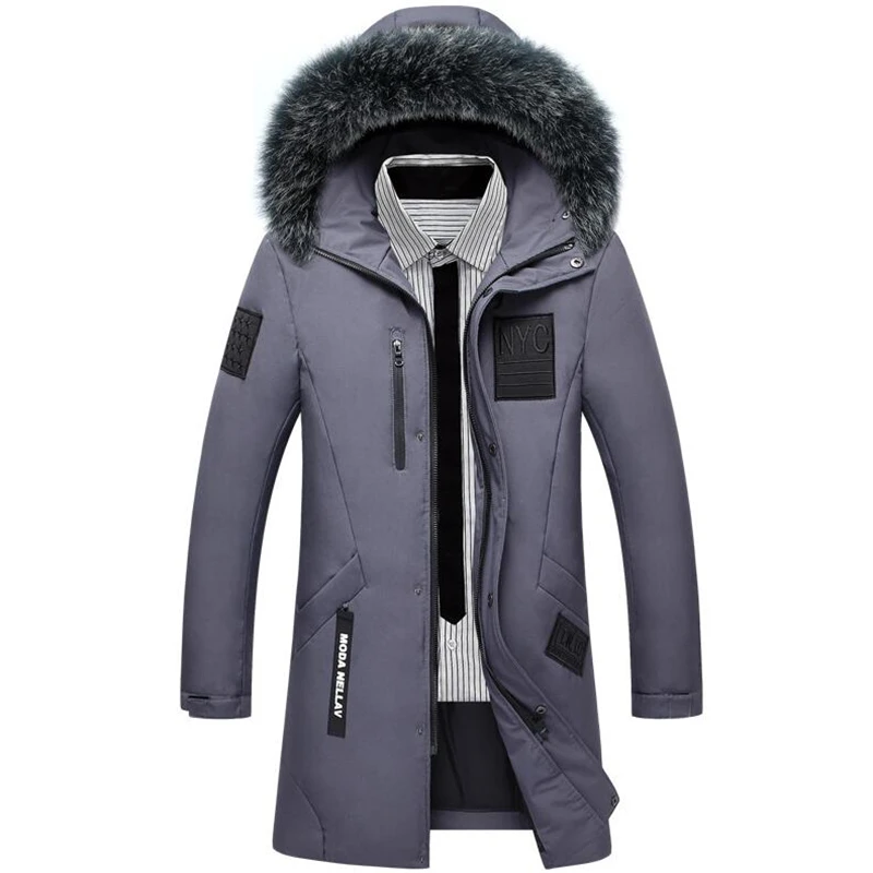 Black Parka Men New Arrival Winter Coat Male Slim Long Jacket Cotton