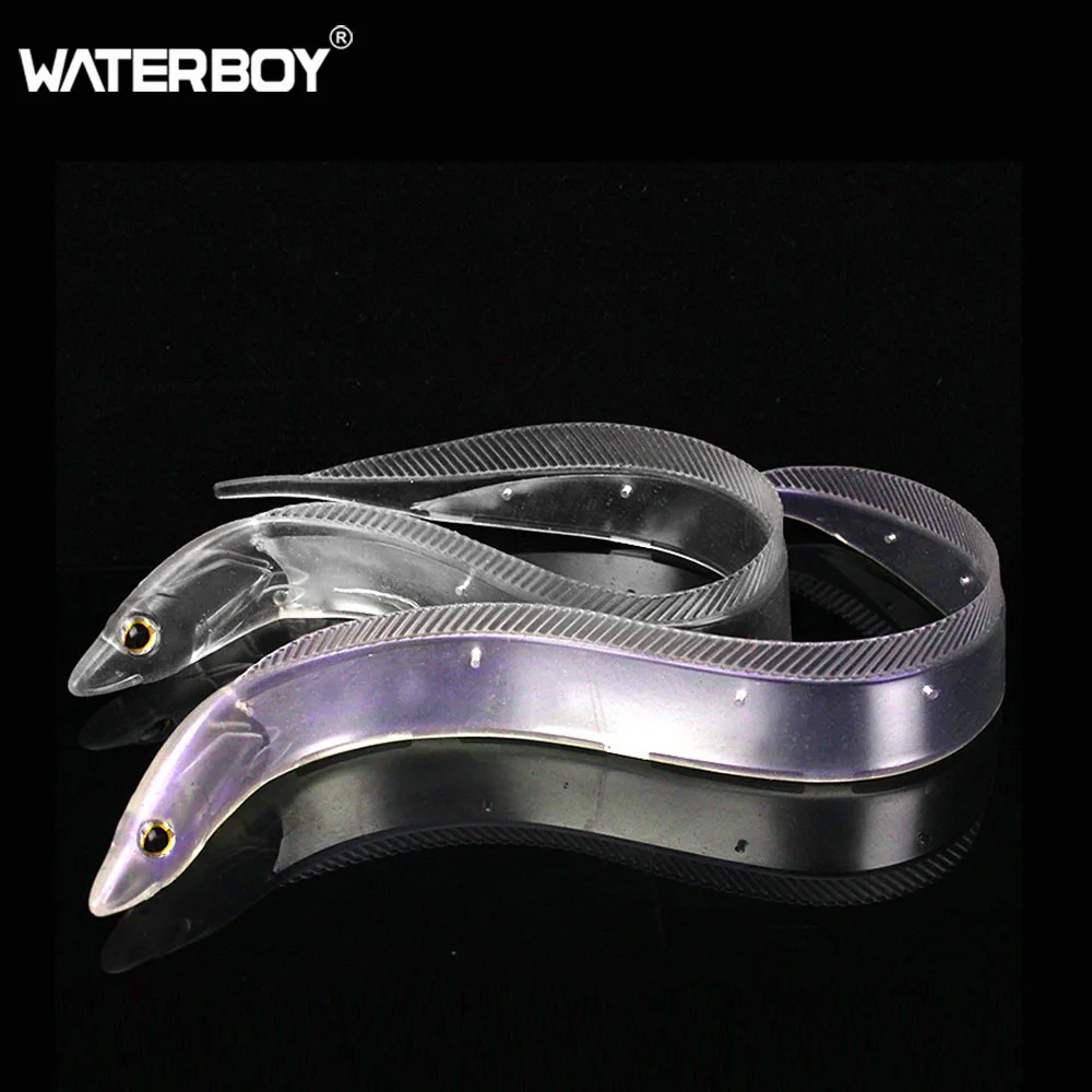 

2Pcs/sets 30cm Transparent Knifefish Soft Fishing Bait Leucorrhea swordfish Saury Reflector Bionic ribbonfish Slender Shad Lure