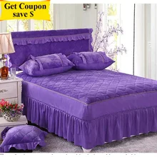 3 шт чистый цвет кристалл бархат постельное белье с наволочкой набор утолщенное покрывало качество покрывало Матрас Набор