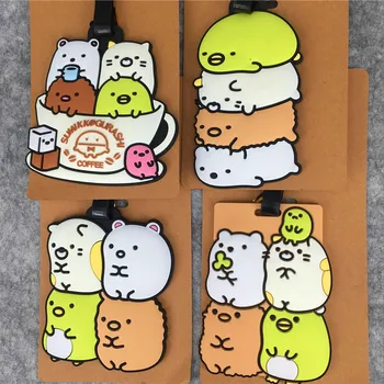 

Travel Accessories cartoon series corner biological PVC soft plastic luggage tag Baggage Boarding Portable Label travel tags