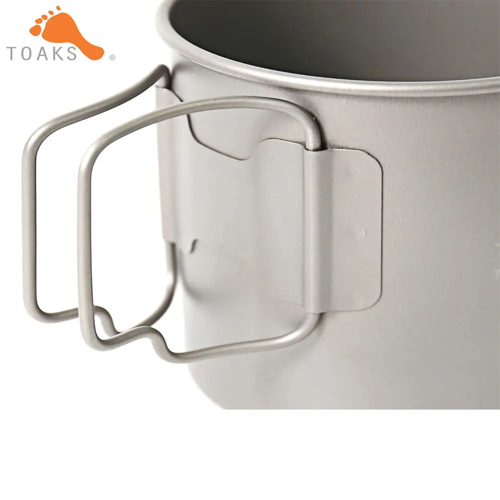 TOAKS Copa-450 puro titanio ultraligero al aire libre taza sin tapa y mango plegable Camping vajilla 450 mL 60G