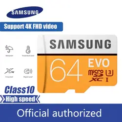 SAMSUNG EVO Micro SD карта 32 ГБ, 64 ГБ и 128 ГБ Class10 карты памяти SDXC UHS-I модуль памяти TransFlash 4 K HD для смартфонов планшет с адаптер