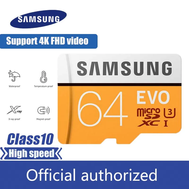 Дешевый SAMSUNG EVO Micro SD карта 32 ГБ, 64 ГБ и 128 ГБ Class10 карты памяти SDXC UHS I модуль памяти TransFlash 4 K HD для смартфонов планшет с адаптер
