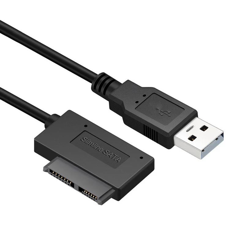 Адаптер USB 2 0 к Sata кабель конвертер для ноутбука 6p + 7p SATA оптический привод второго