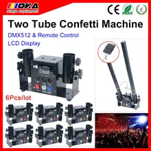 6 шт./лот Magic FX power Shot профессиональная машина конфетти Cannon 2 головки Электрический бумажный пусковой эффект оборудования