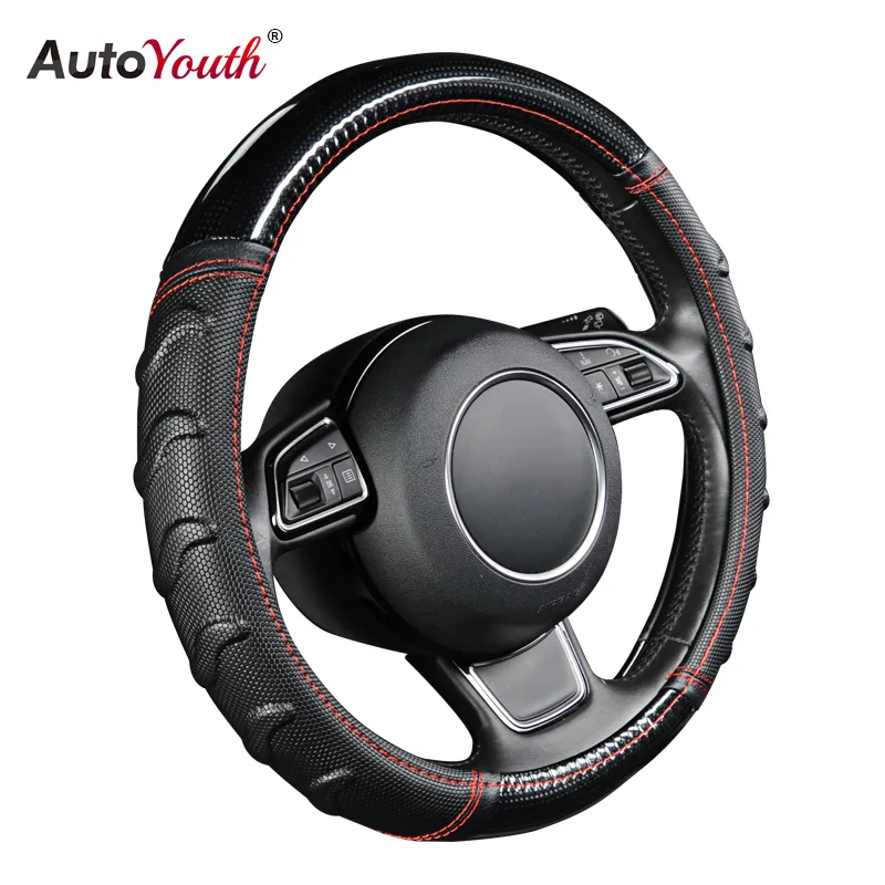 AUTOYOUTH Willow Patterned Massage Car Steering Wheel Cover Soccer Pattern Splice Light Leather Universal Fits Most Car Styling AUTOYOUTH Willow Patterned Massage Car Steering Wheel Cover Soccer Pattern Splice Light Leather Universal Fits Most Car Styling
