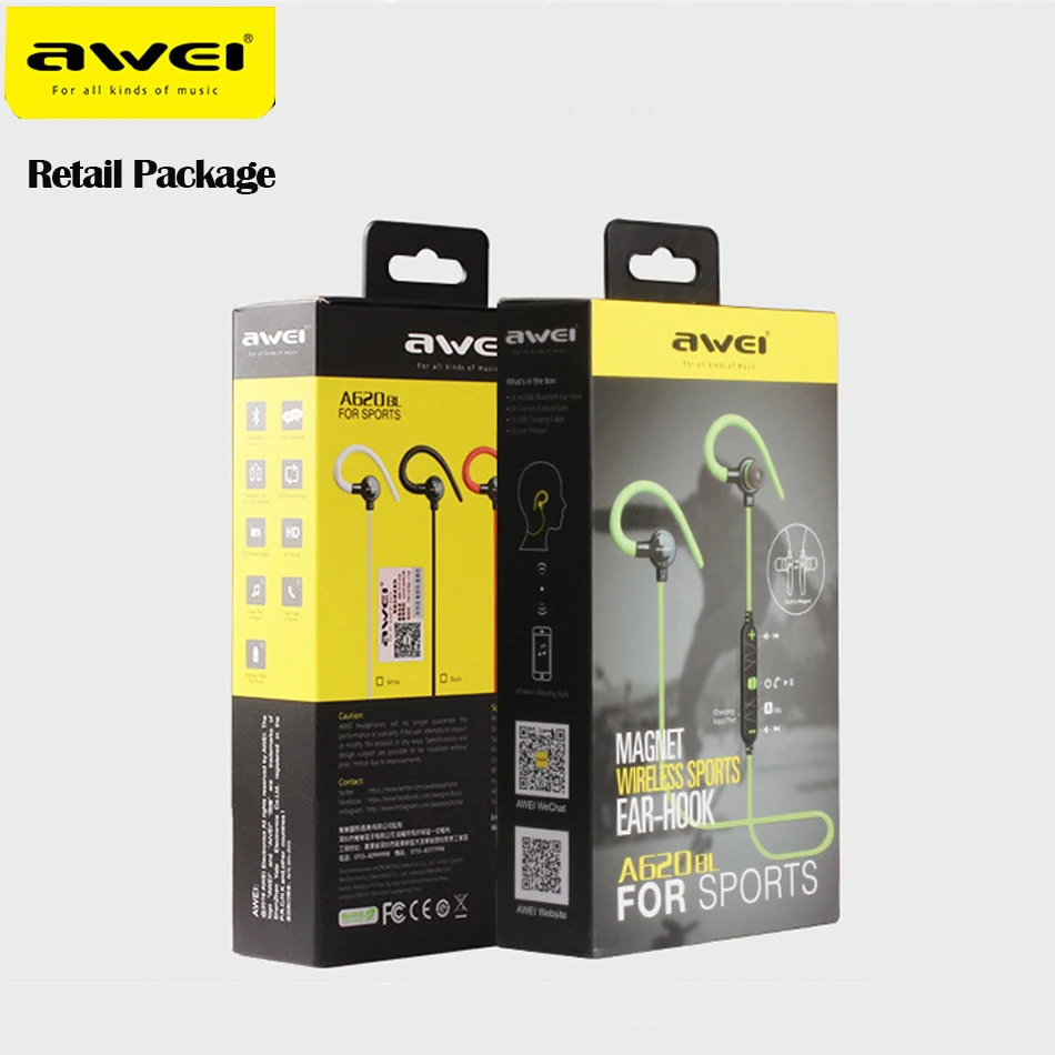 2017 Высокое качество Awei A620BL Беспроводной Bluetooth стерео Hifi бас наушники Шум изоляции