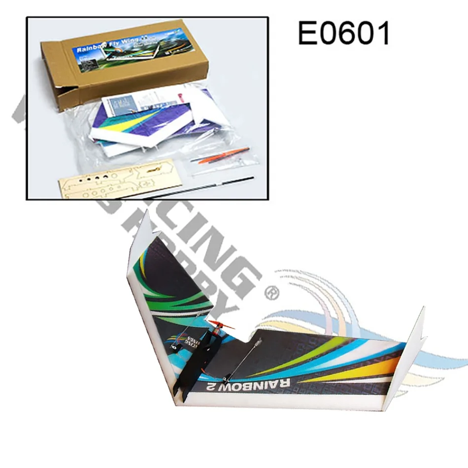 E0604 Rainbow II 1000 мм размах крыльев комплект RC самолет Delta крыло хвостовик-толкатель летающий самолет DIY игрушки Наборы - Цвет: E0601