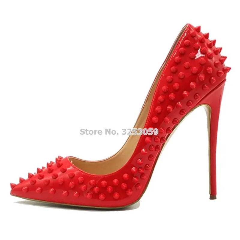 ALMUDENA Factory Real Photo Gold Heels Sequined Bling Bling Rivets Pointed Toe Shoes Red Pink Black Studded Wedding Shoes ALMUDENA Factory Real Photo Gold Heels Sequined Bling Bling Rivets Pointed Toe Shoes Red Pink Black Studded Wedding Shoes