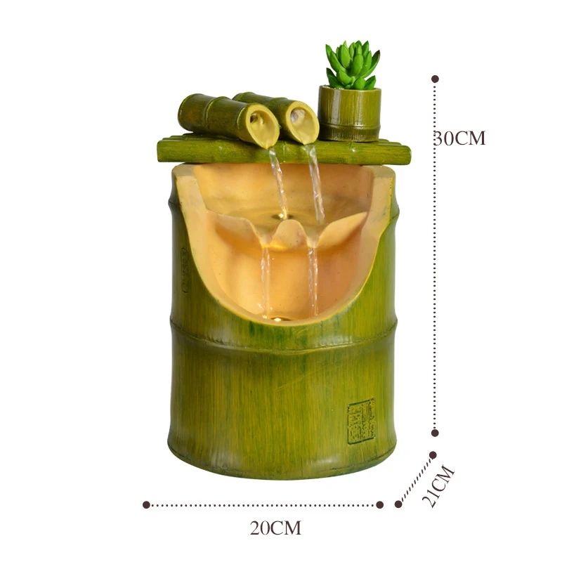 110-220 В Bamboo циркуляции воды фонтан творческой led настольная воды Особенности фэн-шуй Лаки офисные Домашний Декор Бизнес подарки - Цвет: D