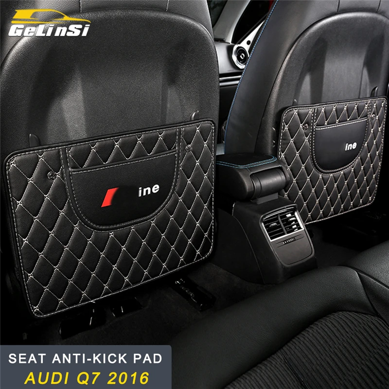 

GELINSI Seat Back Protector Cover Automobile Anti-Kick Mat Pad Interior Accessories for Audi Q7 2016 Car Care