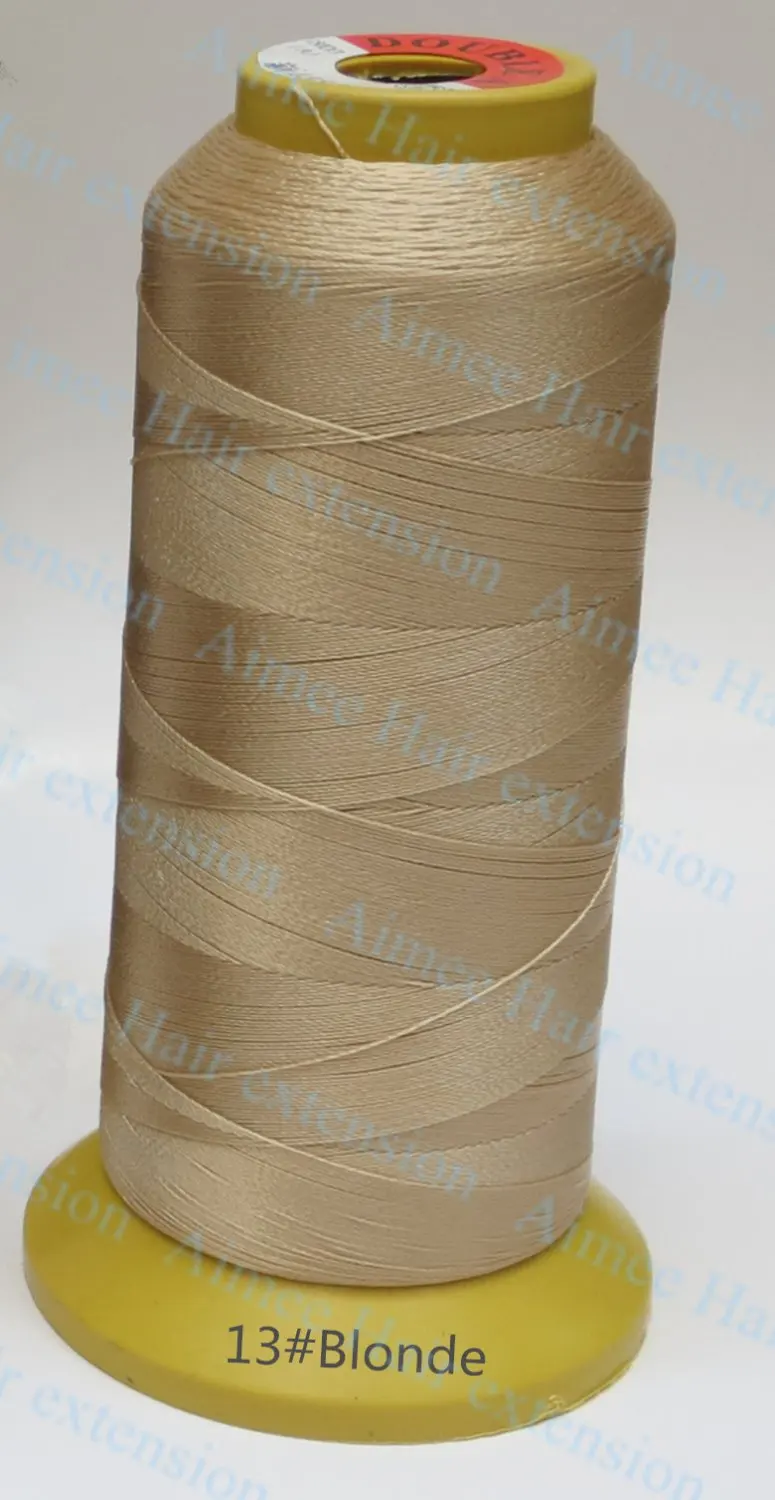 Weaving Threads for machine weft hair extension professional Tools Brown 1pcs hair needle lines 4type weaving needle as gift